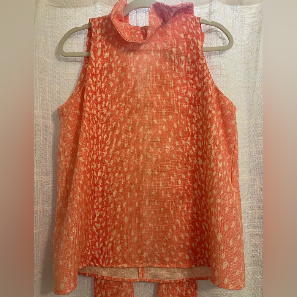 Tuckernuck | Mason Linen Blouse in Coral Antelope Size M